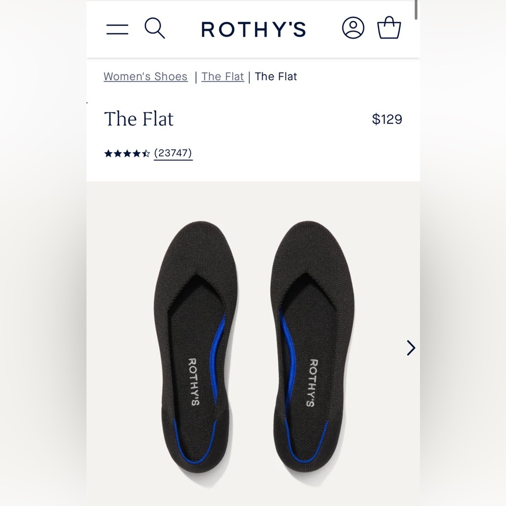 Rothy black flats